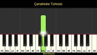 Çanakkale Türküsü Melodika Org Notaları [upl. by Nahshu]