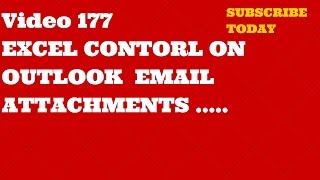 Learn Excel  Video 177  VBA  Control Outlook attachments from ExCEL [upl. by Grover577]