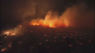 Maui fires Drone video shows intense flames burning in Hawaii [upl. by Vaclava]