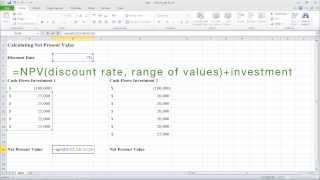 How to Calculate Net Present Value Npv in Excel [upl. by Goulder]