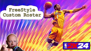 NBA 2K24 🏀 How To Use Custom Rosters In FreeStyle [upl. by Odlanyer744]