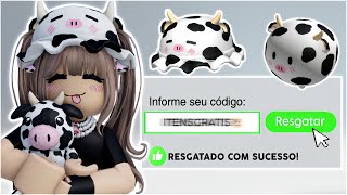 TODOS OS NOVOS CÓDIGOS DE ITENS GRÁTIS DO ROBLOX 2024 🐮 [upl. by Leahpar368]