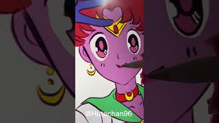 Draw Sailor Moon  Random color picker with PIXEL noise shorts [upl. by Wallinga]