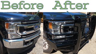 Ranch Hand Legend Series BumperBrush Guard Removing the Factory Bumper and Installing the New [upl. by Derward]