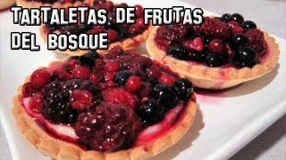 ✔ Recetas de Cocina  Como Hacer Tartaletas de Frutas del Bosque con Crema Pastelera [upl. by Hodgkinson]