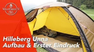 Hilleberg Unna  Aufbau amp erster Eindruck vom 1 Personen Zelt [upl. by Mordy]