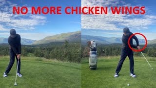 NO MORE CHICKEN WING  BEST GOLF DRILL  SAY NO MORE [upl. by Marthena108]