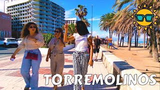 From Carihuela To Torremolinos along the Beachfront Walking tour Spain 4K Costa del Sol  Málaga [upl. by Akenaj233]