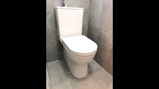 Rimless toilet installation back to wall [upl. by Ecneitap]