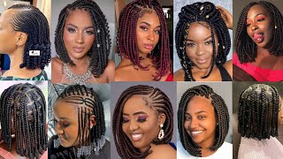 New 2023 Knotless Bob Braids Hairstyles For Black Women  Bob Braids Hairstyles for Ladies [upl. by Pugh]