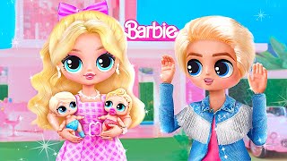 Barbie Family in Dreamhouse  30 LOL OMG Hacks and Crafts [upl. by Donnell]