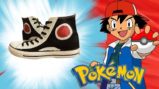 How I Make Ash Ketchum Cosplay Converse • EASY [upl. by Htebsil469]