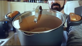 Gotham Steel Pasta Pot Review Does This Straining Pot Work [upl. by Anisirhc]