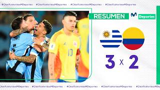 URUGUAY vs COLOMBIA 32 RESUMEN Y GOLES DEL PARTIDO  FECHA 11  CLASIFICATORIAS 2026 🇺🇾⚽🇨🇴 [upl. by Follmer]