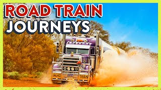 Driving Road Train Trucks Through The Australian Outback [upl. by Ahsinrat]