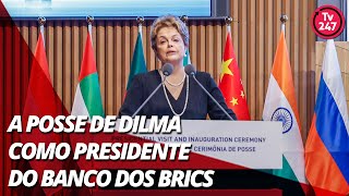 A posse de Dilma como presidente do banco dos BRICS [upl. by Aehsila]