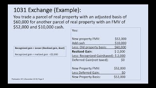 1031 Exchange Case Recognized Gain  Realized Gain [upl. by Claudia]