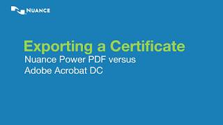 ICONS Infocom Compare  Kofax Power PDF Vs Abode Acrobat DC featuring Export Digital Certificate [upl. by Cattier]