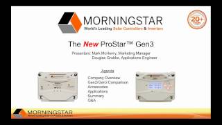 New Morningstar ProStarTM Gen3 PWM Solar Charge Controller [upl. by Neeruam]