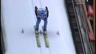 Kamil Stoch  Planica 2010 konkurs drużynowy II seria 2225m  były rekord życiowy [upl. by Ingunna]