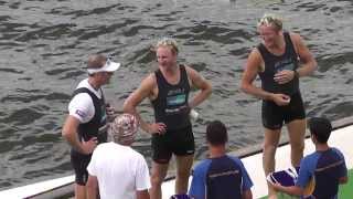 Hamish Bond amp Mahe Drysdale nail biter  N Island Rowing Champs 2014 [upl. by Oecile]