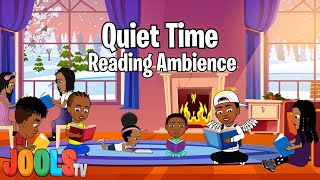 Calm Fireplace Background Reading Ambience  Classroom Background Noise [upl. by Tolman910]