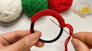 Easy Christmas Decoration Ideas with Woolen yarn  Christmas Tree Ornament Making  DIY Creative art [upl. by Dunc]