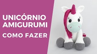 Como Fazer Amigurumi Unicórnio  Amigurumi Unicórnio Receita Passo a Passo [upl. by Elin]