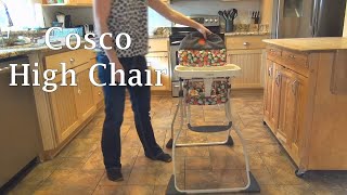 Cosco Flat Fold High Chair Review ⭐ Simple Fold  Walmart Amazon👈 [upl. by Jone]