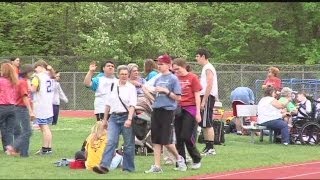 Athletes compete in Special Olympics in Northampton [upl. by Ahseetal]