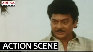 Krishnam Raju Superb Fight IN Palnati Pourusham  Krishnam Raju Radhika Charan Raj Brahmanandam [upl. by Spiegleman]