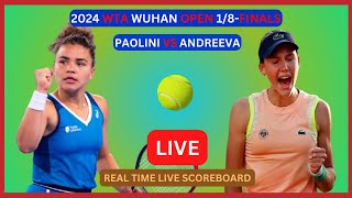 Jasmine Paolini Vs Erika Andreeva LIVE Score UPDATE Today Tennis 2024 WTA Wuhan Open 18Finals [upl. by Abibah]