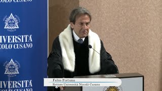 Fabio Fortuna INAUGURAZIONE ANNO ACCADEMICO UNICUSANO 2023 2024 del 11 12 2023 ore 10 30 [upl. by Arbe]