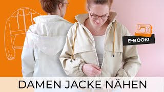 Damen Jacke nähen ♥ Ebook Jacke EMILIA  Stoffe Hemmers [upl. by Culley]