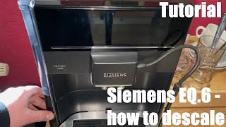 How to descale your Siemens EQ coffee machine using water amp descaler DIY [upl. by Mueller14]