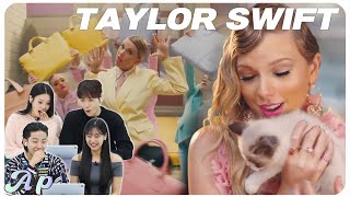 Korean man and woman reactions to Taylor Swift MV which feels like a movie💫 ｜asopo [upl. by Ahtael]