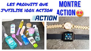 LES PRODUITS QUE J’UTILISE DE ACTION 😍🚨🚨🚨MONTRE CONNECTÉE ✅ [upl. by Suiradal]