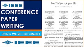 how to write an ieee paper using word [upl. by Armand]