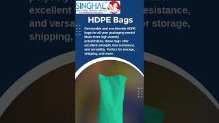 HDPE Bags Durable EcoFriendly Packaging Solutions [upl. by Ilegna626]