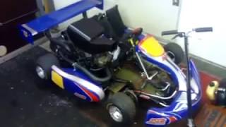 Monster Kart Suzuki 1000cc VTwin Superbike EFI engine amp GoPed Bigfoot with 46cc reedvalve engine [upl. by Piderit]