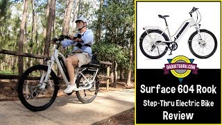 Electric Bike Review Surface 604 Rook Comfortable StepThru EBike [upl. by Zarger]