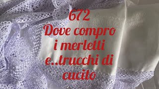 Dove compro i merletti e trucchi di cucito [upl. by Ettinger588]