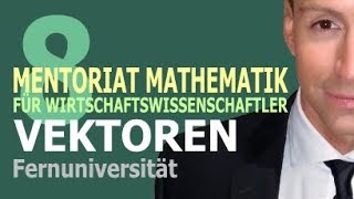 Vektoren  8 Kursvideo  Mentoriat Mathematik für Wirtschaftswissenschaftler [upl. by Seltzer]