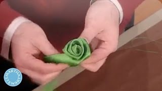 How to Make a Ribbon Rose  Martha Stewart [upl. by Kovar]