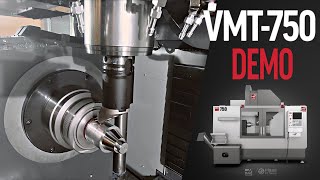 VMT750 Vertical MillTurn  Cutting Demo  Haas Automation Inc [upl. by Melamie]