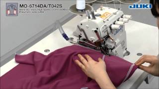 JUKI  MO 6714DA T042S Industrial Overlock Sewing Machine [upl. by Tikna]