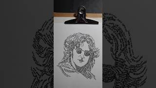 Drawing John LennonCalligram artshorts [upl. by Nivak793]