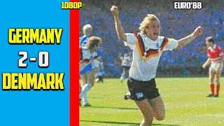 West Germany vs Danemark 2  0 Euro 88 [upl. by Gnaoh]