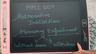 Retroactive Inhibition experiment in psychology l Memory drum experiment psychology mpcl007 memory [upl. by Leind535]