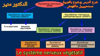 Anatomie et physiologie du systeme nerveux autonome vegetatif شرح بالعربية [upl. by Ahcsap]